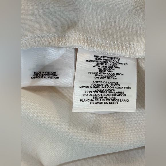 NWT SZ XL Anne Klein Two-Tone Puff-Sleeve top- Beige & Cream - Picture 9 of 9